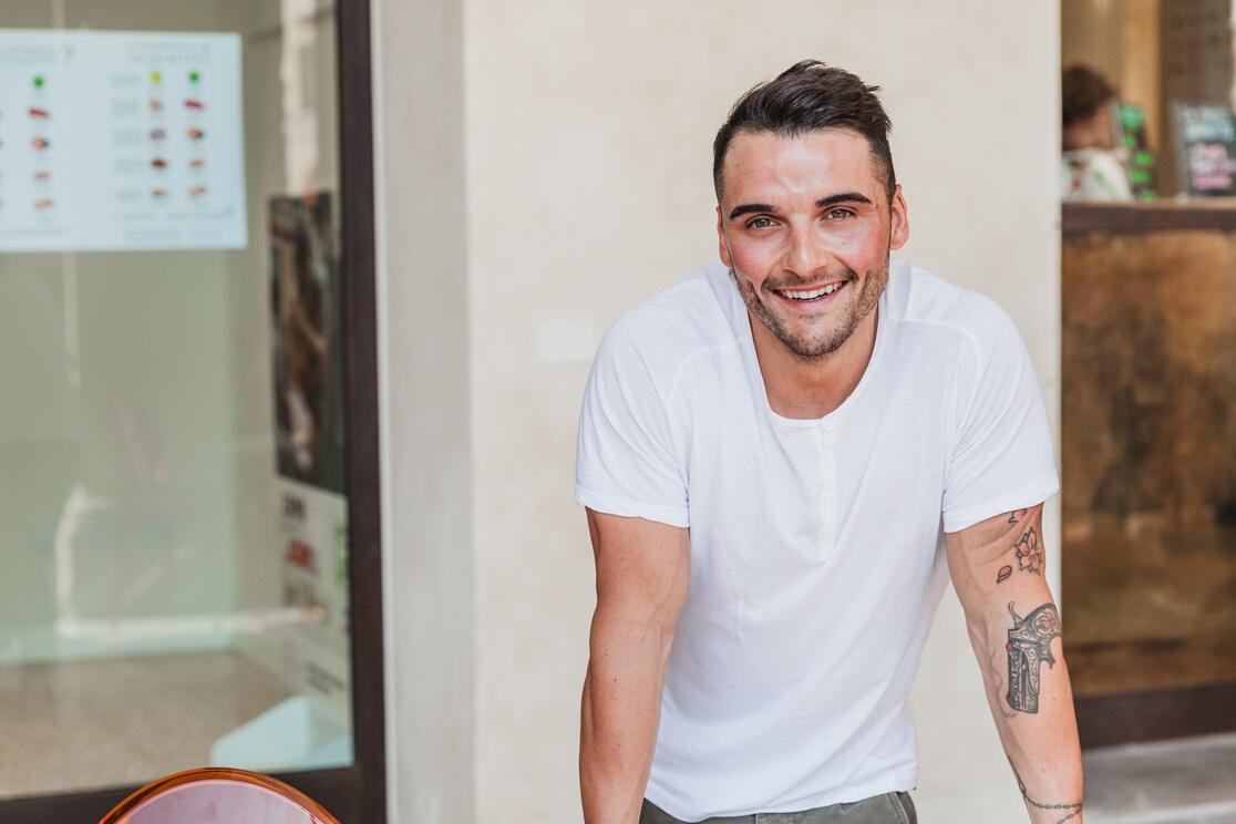 Young italian man portrait